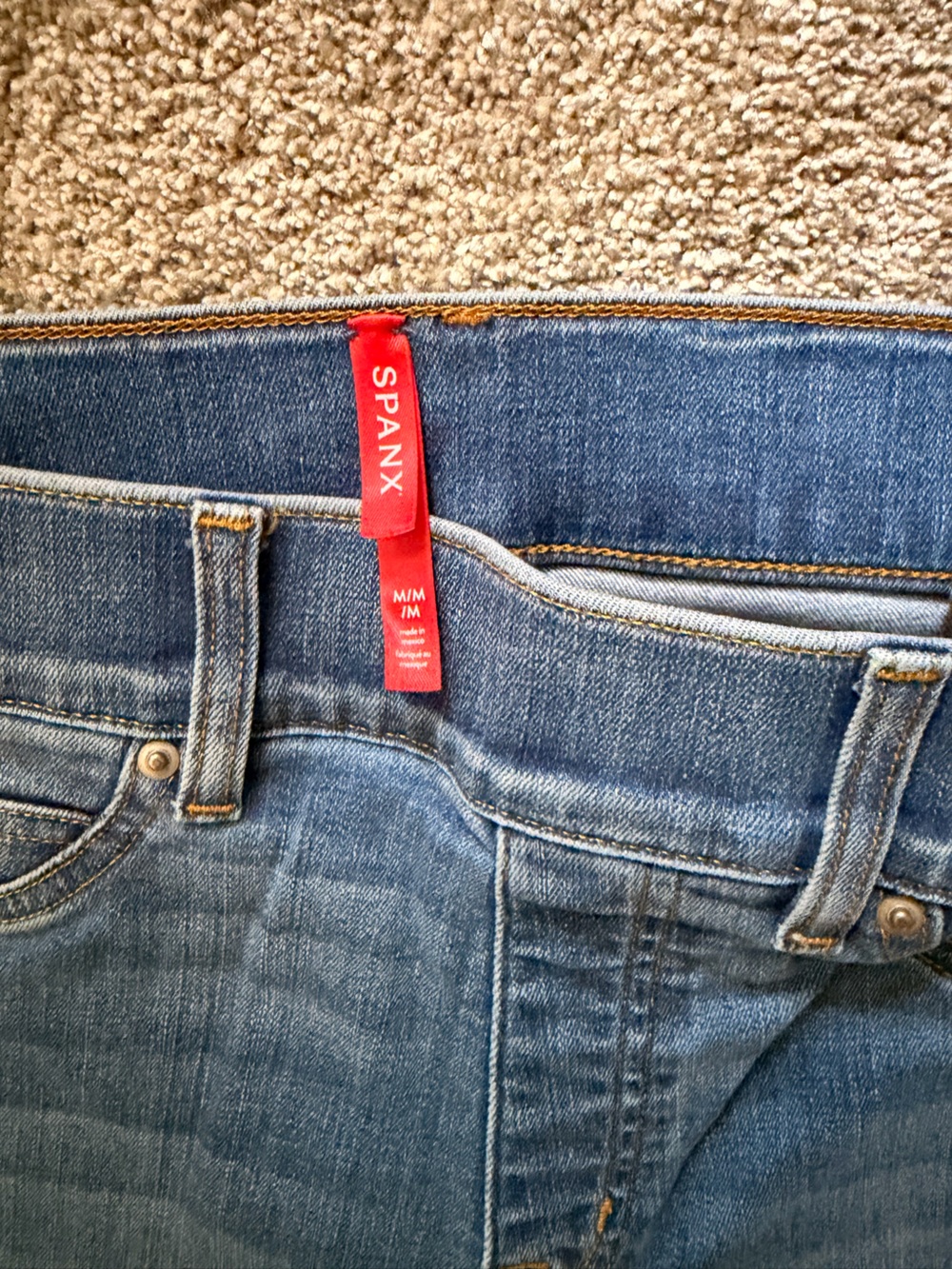 SPANX Medium Wash Wide Leg Denim Jeans Women’s Medium - Picture 2 of 2